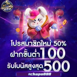 สมาชิกใหม่รับโบนัส 50%